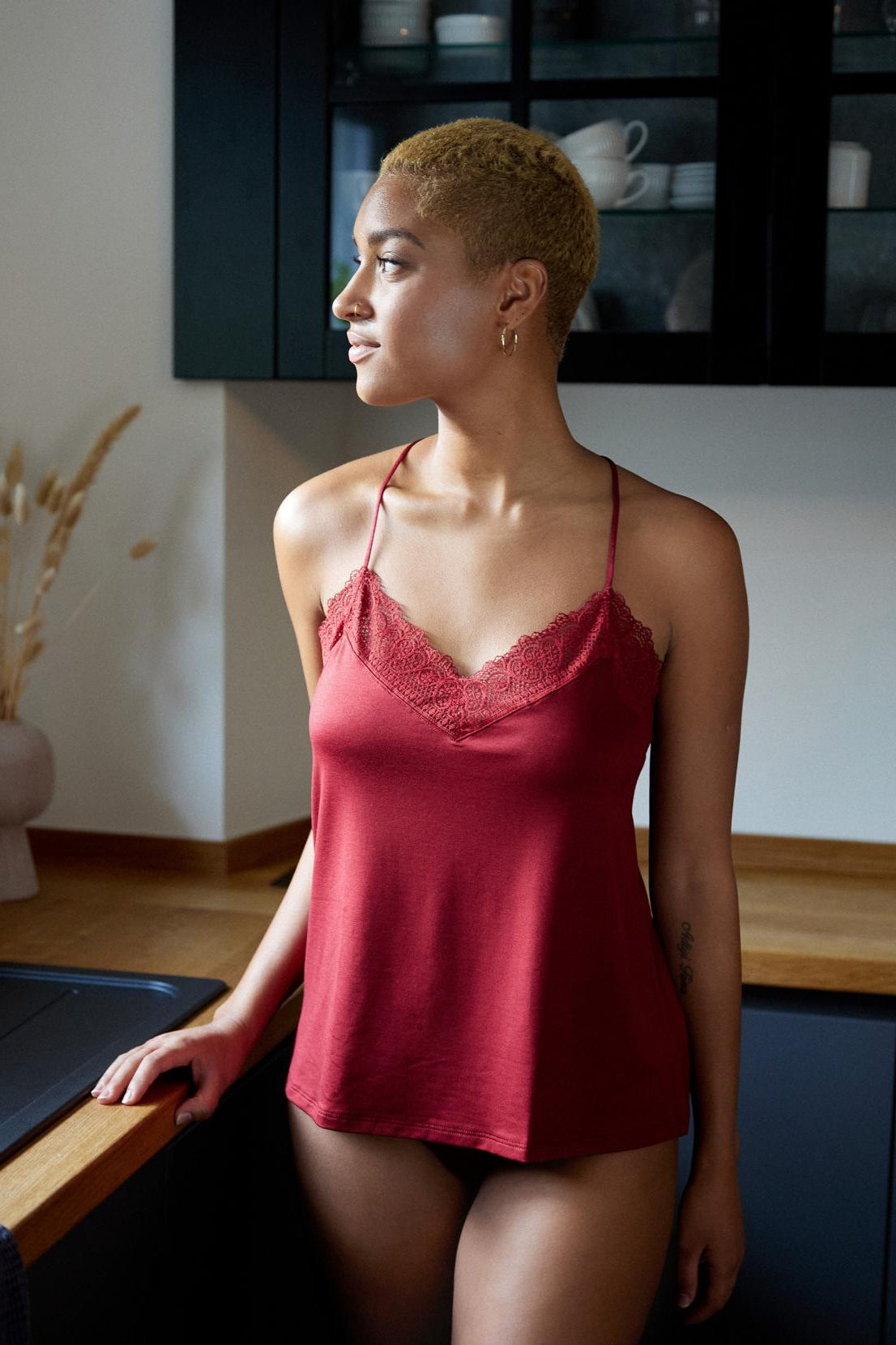 nachhaltiges Camisole Unterhemd in rot