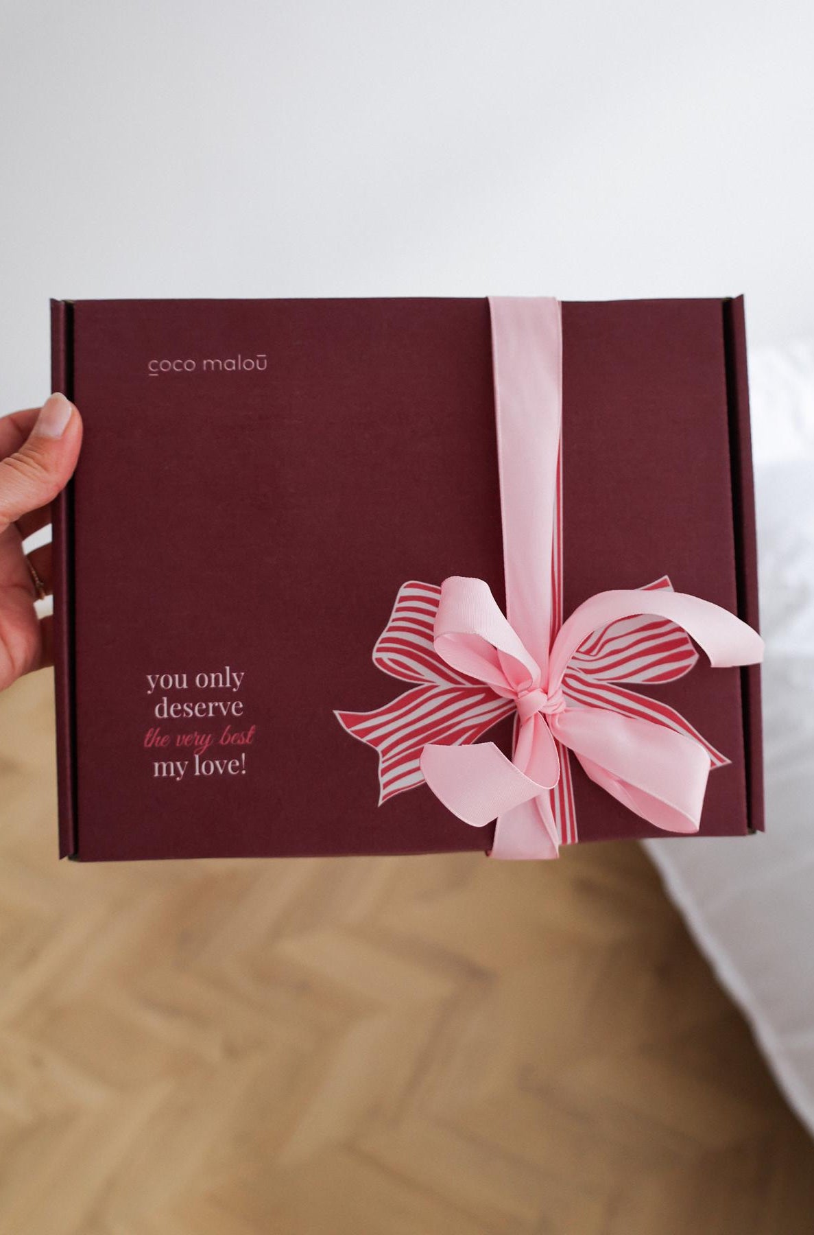 Geschenkbox für Lingerie Coco Malou nachhaltige Geschenkidee Freundin Frau