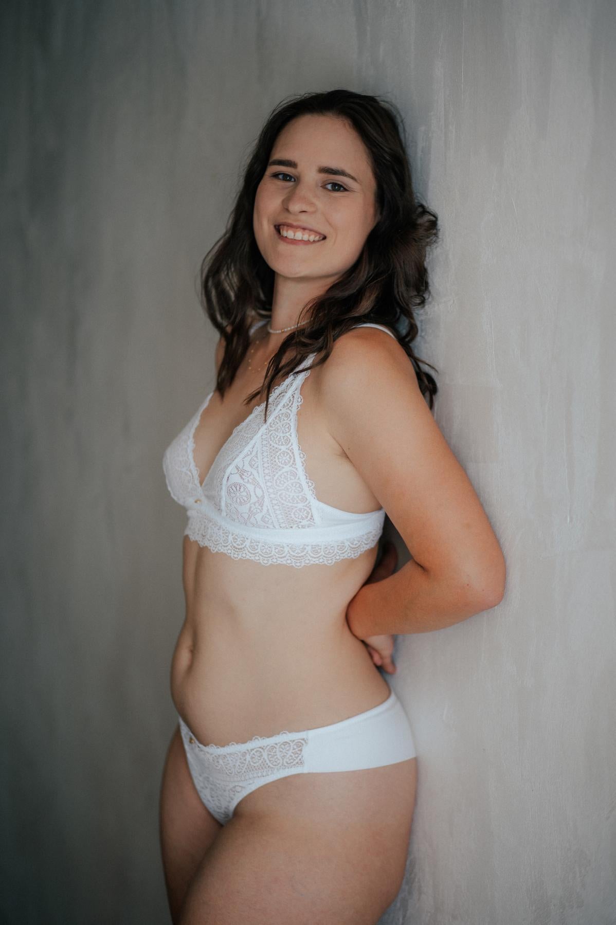 Bralette Spitze weiß Cleo Coco Malou Unterwäsche Set